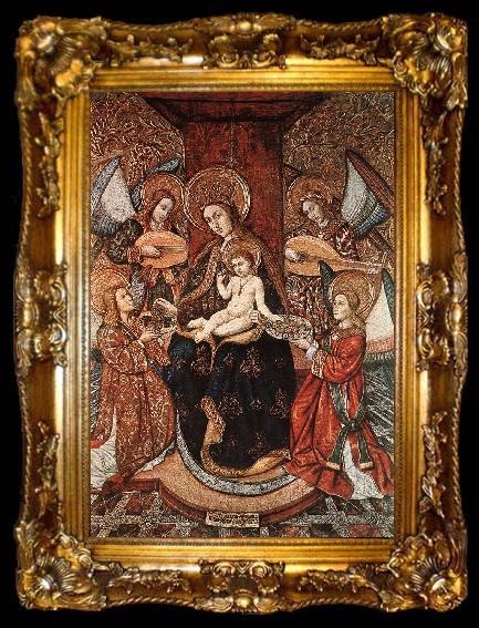 framed  GARCIA, Pere Madonna with Music-Making Angels dfg, ta009-2