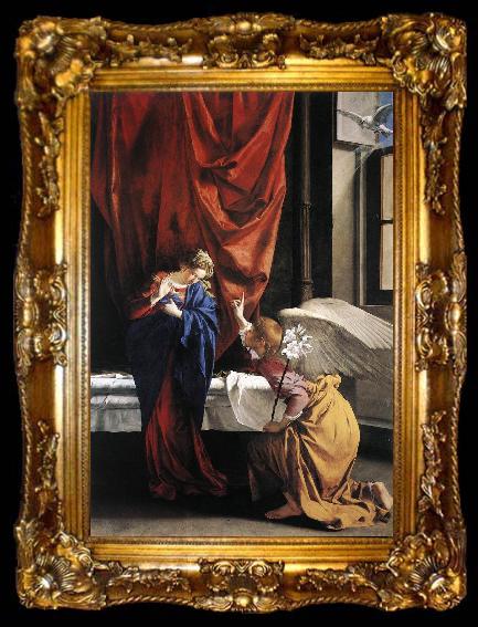framed  GENTILESCHI, Orazio Annunciation seyh, ta009-2