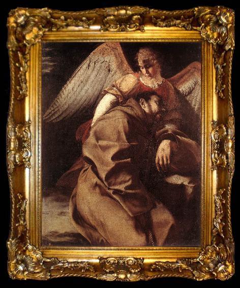 framed  GENTILESCHI, Orazio St Francis Supported by an Angel sdgh, ta009-2
