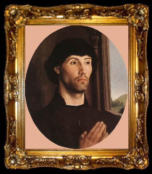 framed  GOES, Hugo van der Portrait of a Man sd, ta009-2