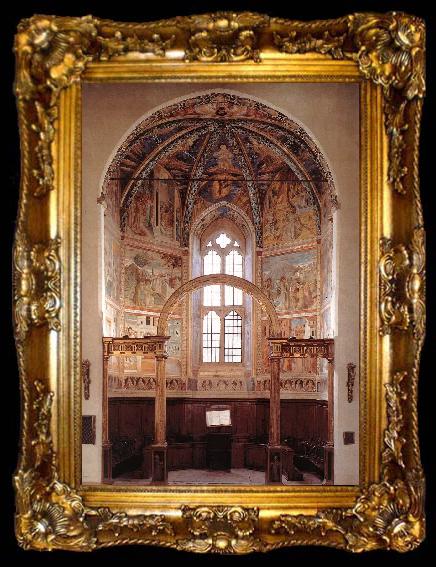 framed  GOZZOLI, Benozzo View of the main apsidal chapel dfg, ta009-2