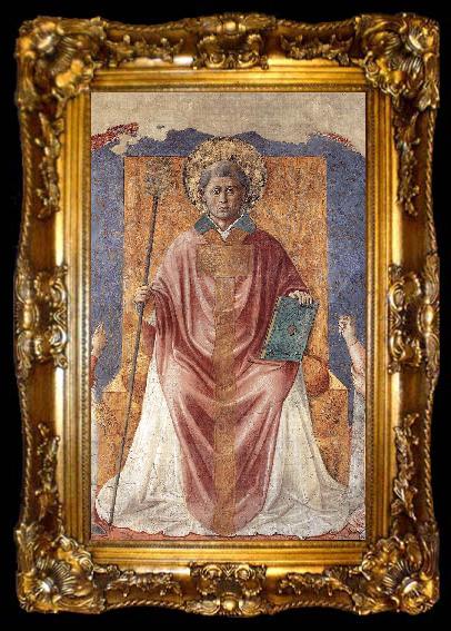 framed  GOZZOLI, Benozzo St Fortunatus Enthroned sdg, ta009-2