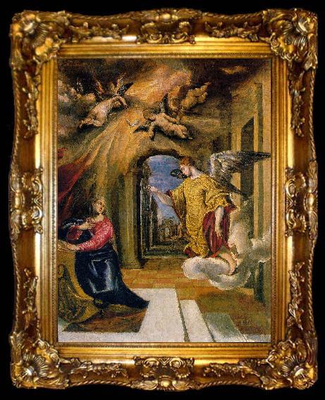 framed  GRECO, El The Annunciation sdgm, ta009-2