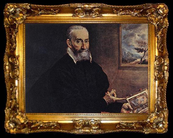 framed  GRECO, El Portrait of Giulio Clovio dfy, ta009-2