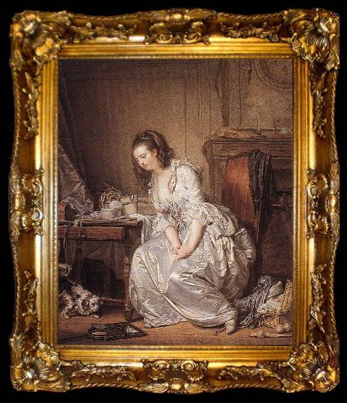 framed  GREUZE, Jean-Baptiste The Broken Mirror sd, ta009-2