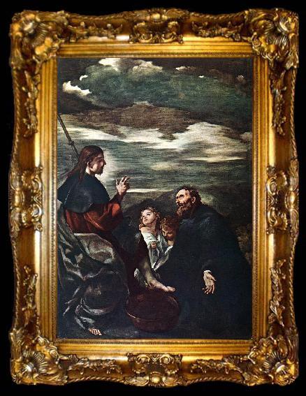 framed  GUERCINO St Augustine Washing the Feet of the Redeemer kg, ta009-2