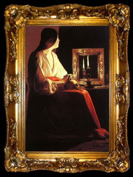 framed  Georges de La Tour The Penitent Magdalen, ta009-2