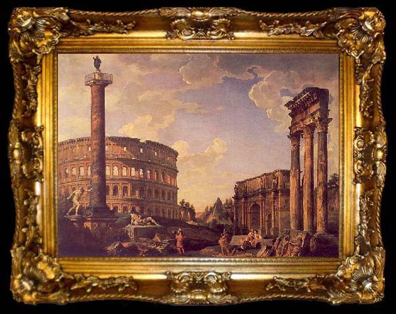 framed  Giovanni Paolo Pannini Roman Capriccio, ta009-2