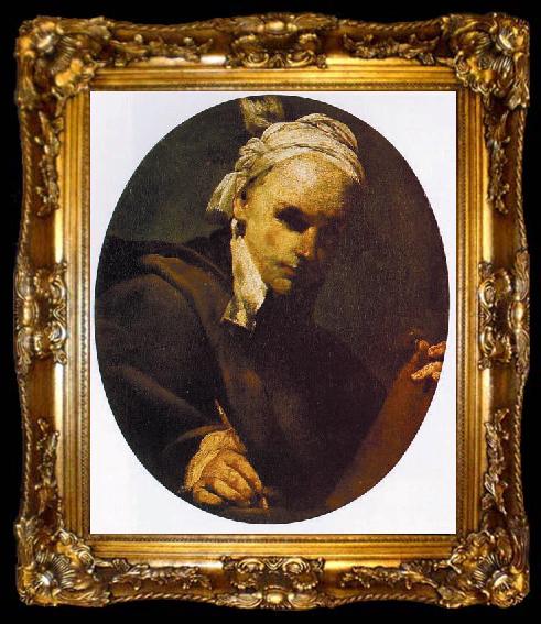 framed  Giuseppe Maria Crespi Self Portrait_a, ta009-2