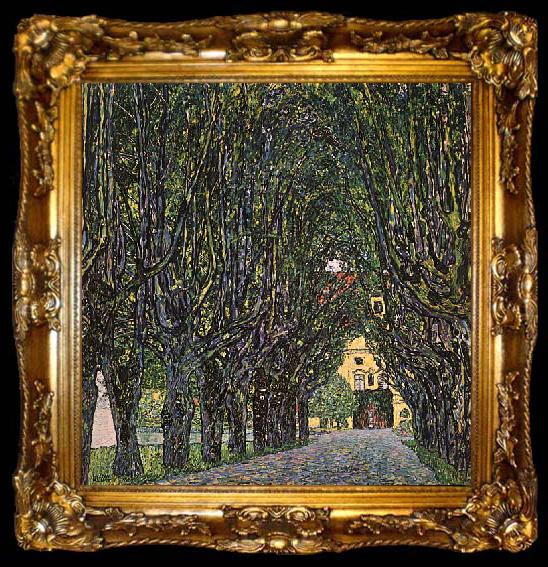framed  Gustav Klimt Avenue in Schloss Kammer Park, ta009-2