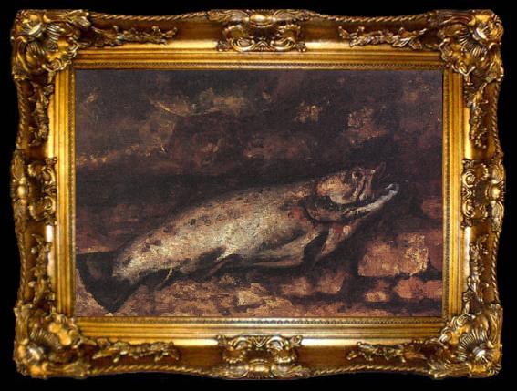 framed  Gustave Courbet The Trout, ta009-2