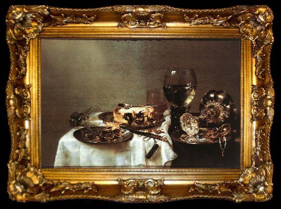 framed  HEDA, Willem Claesz. Breakfast Table with Blackberry Pie sf, ta009-2