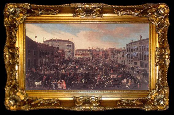 framed  HEINTZ, Joseph the Younger The Bull Hunt in Campo San Polo af, ta009-2