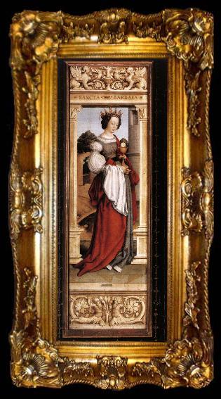 framed  HOLBEIN, Hans the Younger Portrait of Dorothea Meyer, nee Kannengiesser sf, ta009-2