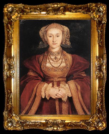 framed  HOLBEIN, Hans the Younger Portrait of Anne of Cleves sf, ta009-2