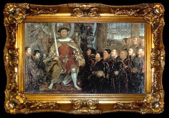 framed  HOLBEIN, Hans the Younger Henry VIII and the Barber Surgeons sf, ta009-2