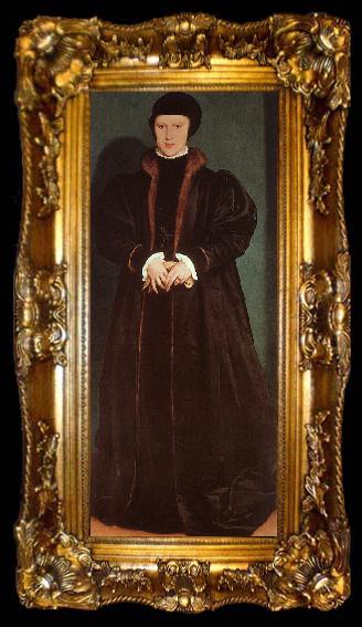 framed  Hans Holbein Christina of Denmark Duchess of Milan, ta009-2