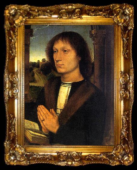 framed  Hans Memling Portrait of Benedetto di Tommaso Portinari, ta009-2