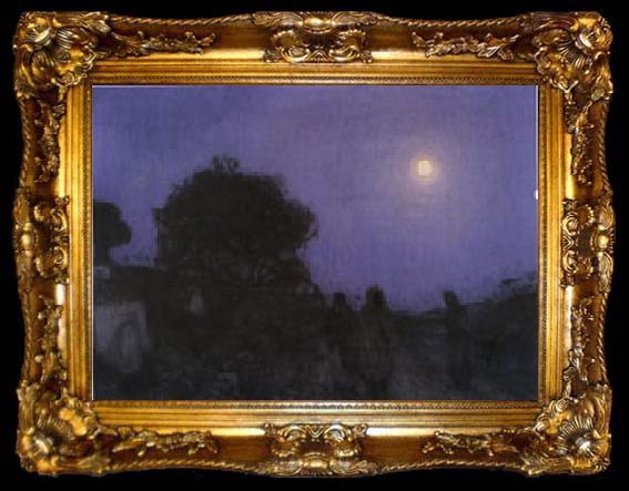 framed  Henry Ossawa Tanner Christ and His Disciples on the Bethany Road, ta009-2