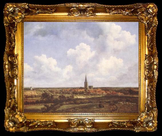framed  Jacob van Ruisdael Landscape with Church and Village, ta009-2