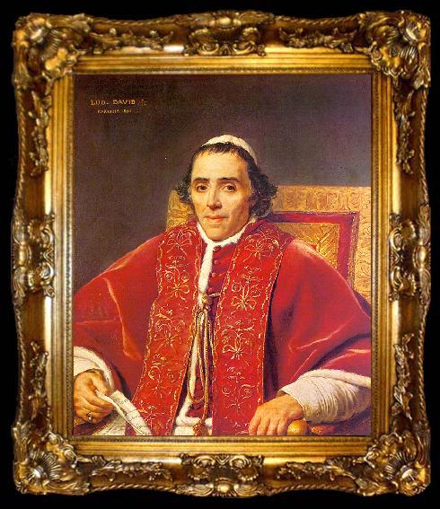 framed  Jacques-Louis  David Portrait of Pope Pius VII_2, ta009-2
