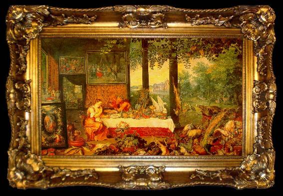 framed  Jan Brueghel The Sense of Taste, ta009-2