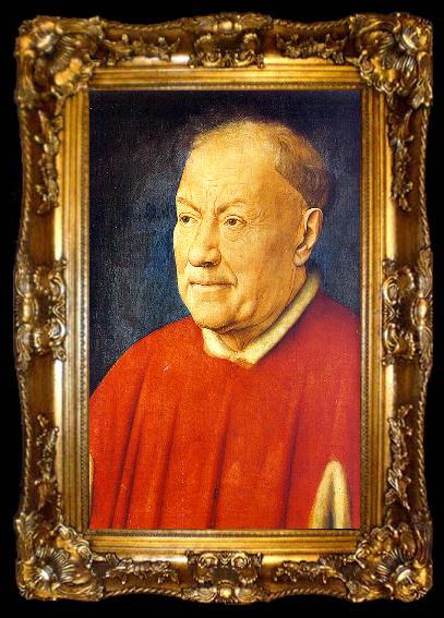 framed  Jan Van Eyck Portrait of Cardinal Niccolo Albergati, ta009-2