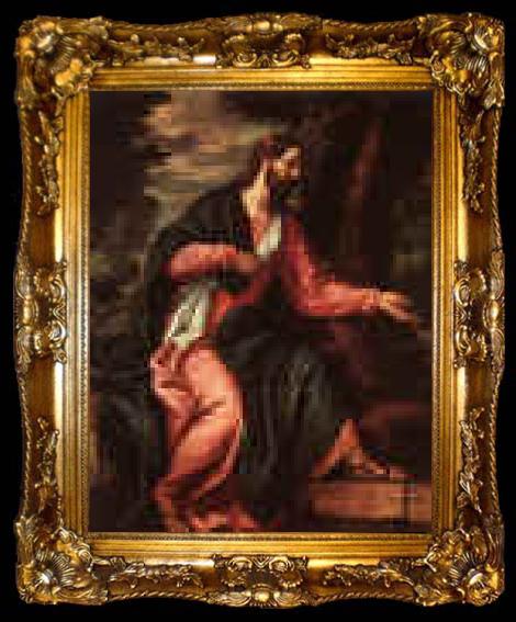 framed  JanVermeer Christ and the Women of Samaria, ta009-2