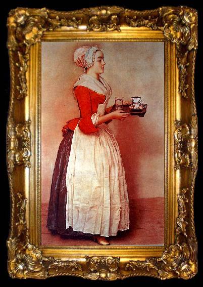 framed  Jean-Etienne Liotard The Chocolate Pot, ta009-2