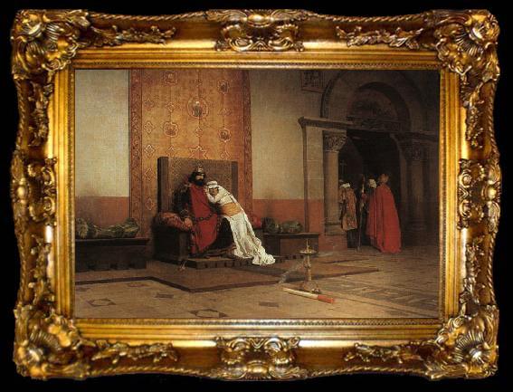framed  Jean-Paul Laurens The Excommunication of Robert the Pious, ta009-2