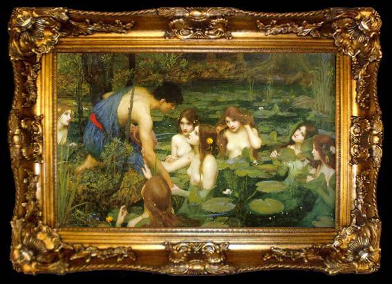 framed  John William Waterhouse Hylas and the Nymphs, ta009-2