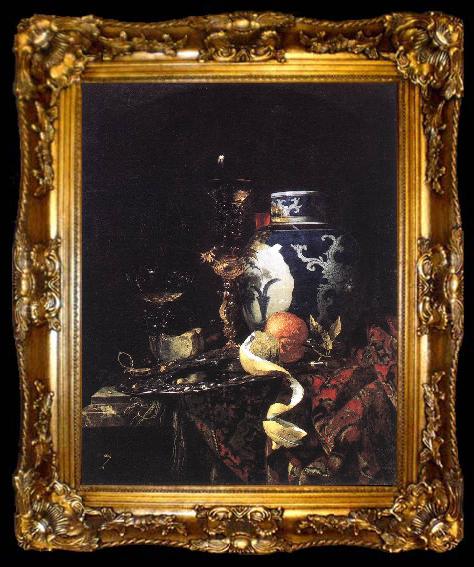 framed  KALF, Willem Still-Life with a Late Ming Ginger Jar, ta009-2