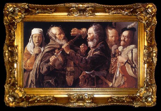framed  LA TOUR, Georges de Quarrelling Musicians sg, ta009-2