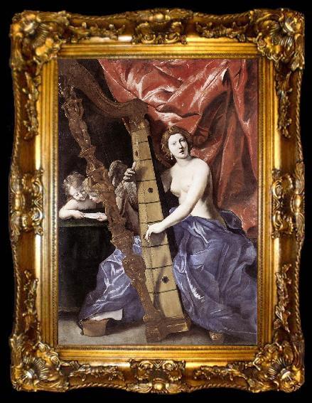 framed  LANFRANCO, Giovanni Venus Playing the Harp (Allegory of Music) sg, ta009-2