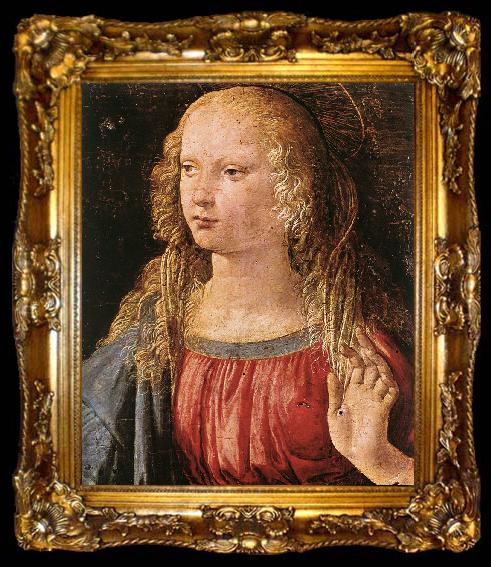 framed  LEONARDO da Vinci Annunciation (detail) dfe, ta009-2