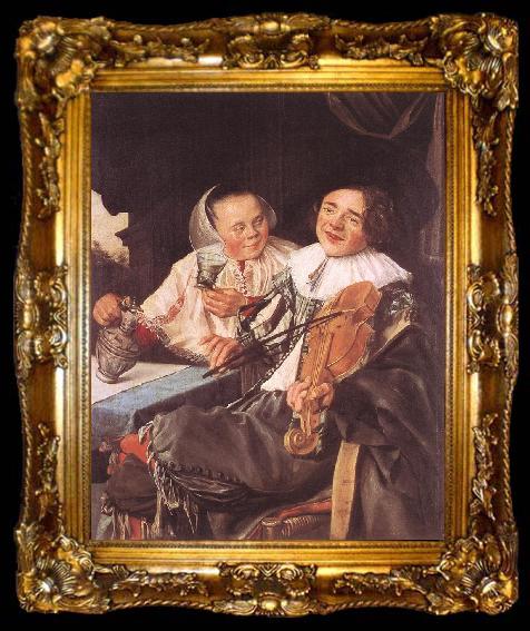framed  LEYSTER, Judith Carousing Couple, ta009-2