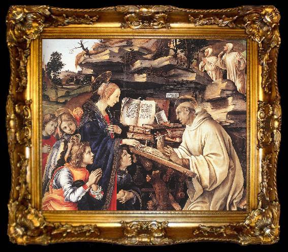 framed  LIPPI, Filippino Apparition of The Virgin to St Bernard (detail) sg, ta009-2