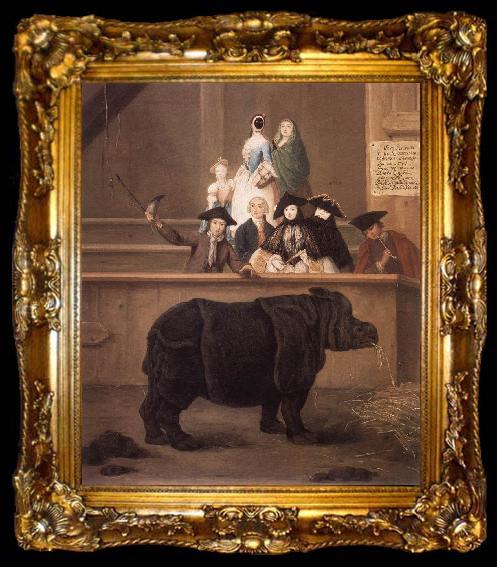 framed  LONGHI, Pietro The Rhinoceros sg, ta009-2