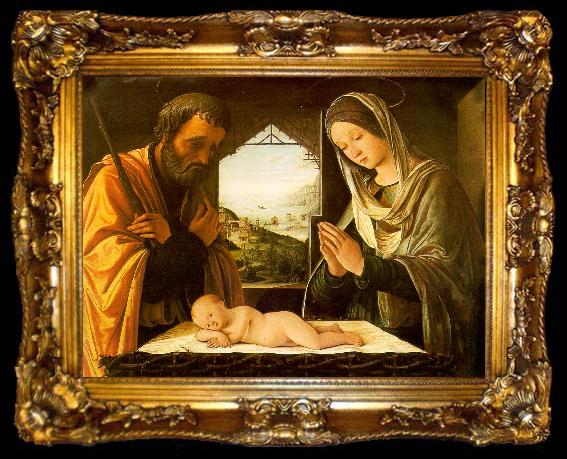 framed  Lorenzo  Costa Nativity, ta009-2
