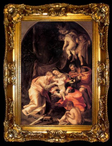 framed  MAZZOLA BEDOLI, Girolamo Marriage of St Catherine syu, ta009-2