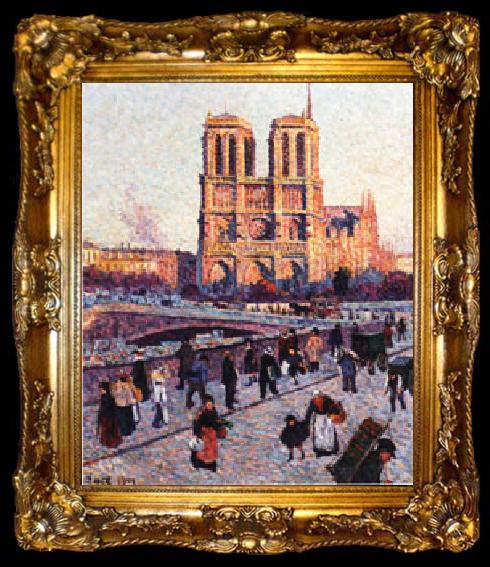 framed  Maximilien Luce The Quai Saint-Michel and Notre-Dame, ta009-2