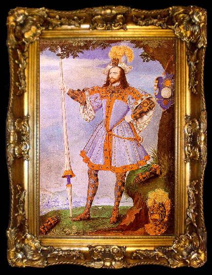 framed  Nicholas Hilliard Portrait of George Clifford The Earl of Cumberland, ta009-2