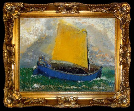 framed  Odilon Redon The Mystical Boat, ta009-2
