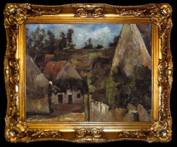 framed  Paul Cezanne Crossroad of the rue Remy, ta009-2
