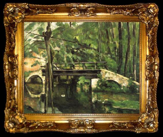 framed  Paul Cezanne The Bridge of Maincy near Melun, ta009-2