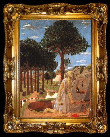 framed  Piero della Francesca The Penance of St.Jerome, ta009-2