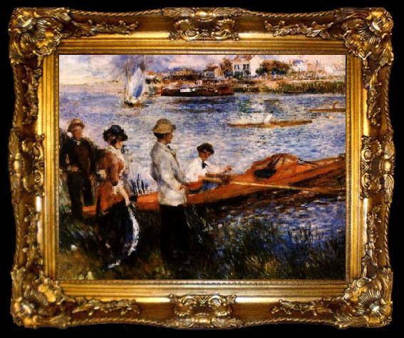 framed  Pierre Renoir Oarsmen at Chatou, ta009-2
