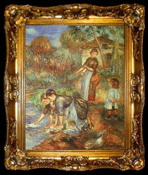 framed  Pierre Renoir Washerwoman, ta009-2