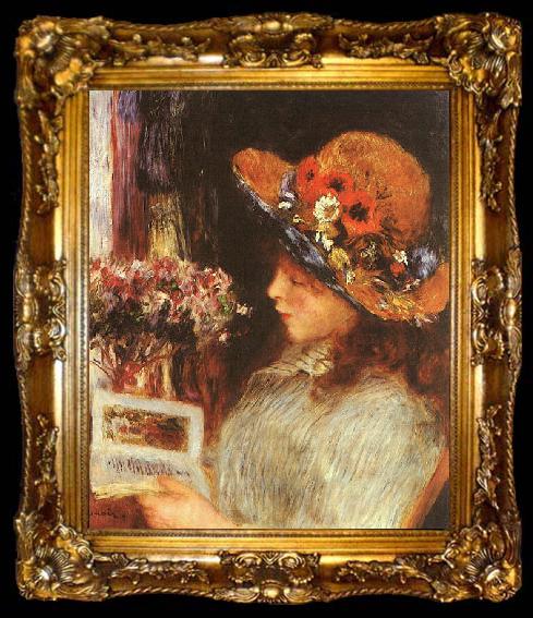 framed  Pierre Renoir Young Girl Reading, ta009-2