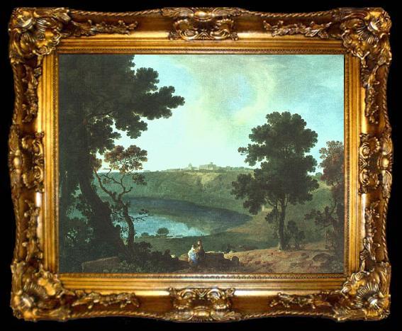 framed  Richard  Wilson Lake Albano and Castel Gandolfo, ta009-2